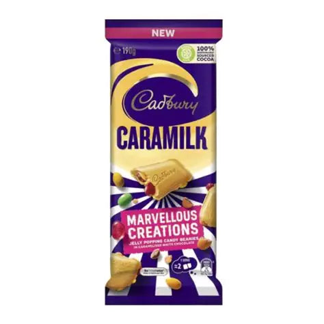 Cadbury Marvellous Creations Caramilk Jelly Popping Candy Beans (Australia) 190g