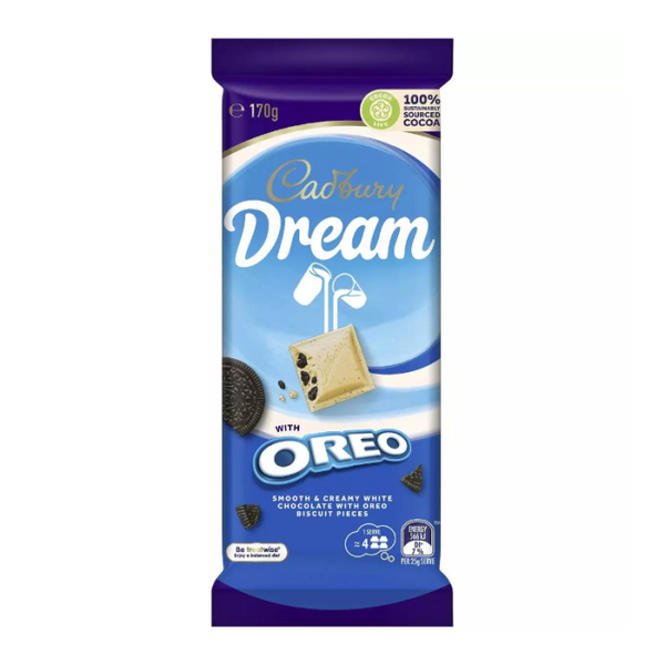 Cadbury Dream White with Oreo (Australia) 170g - Choc Voyage