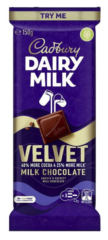 Cadbury Velvet Milk Chocolate (Australia) 150g