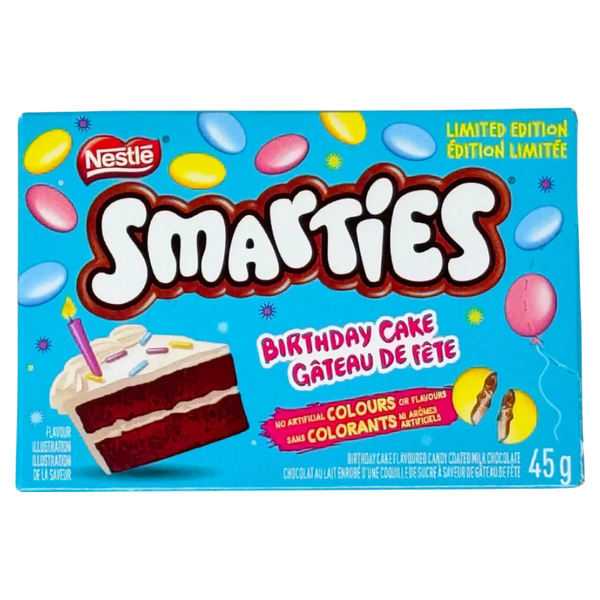Smarties Birthday Cake (Canada) 45g - Choc Voyage