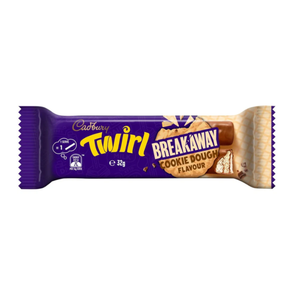 Cadbury Twirl Breakaway Cookie Dough (Australia) 32g - Choc Voyage